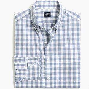 J. Crew gingham slim flex casual shirt